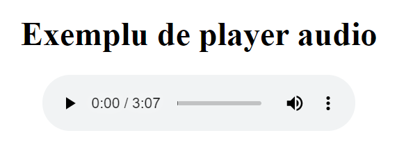 exemplu de player audio