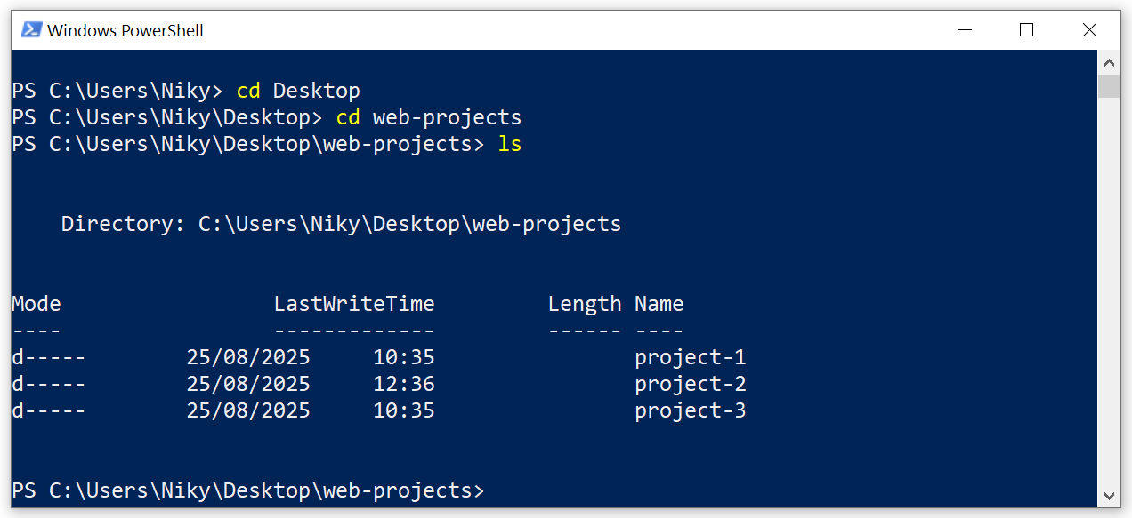 listare continut director