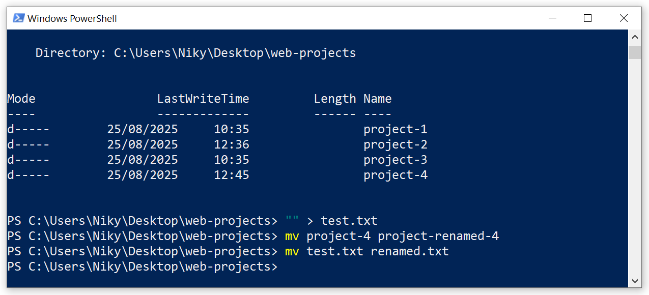 redenumire fisier redenumire director
