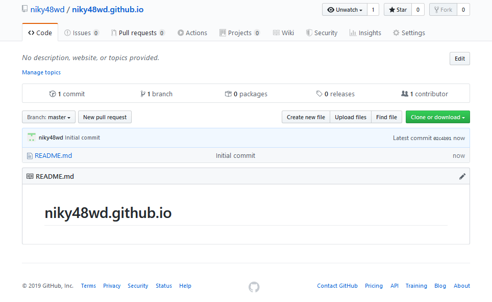 creare proiect nou github