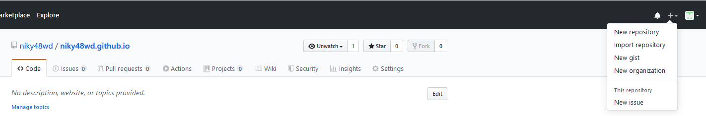create new github project